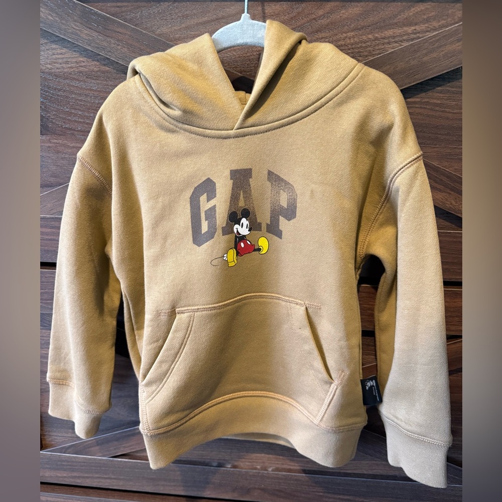 GAP Kids Tan Hoodie with Mickey Mouse